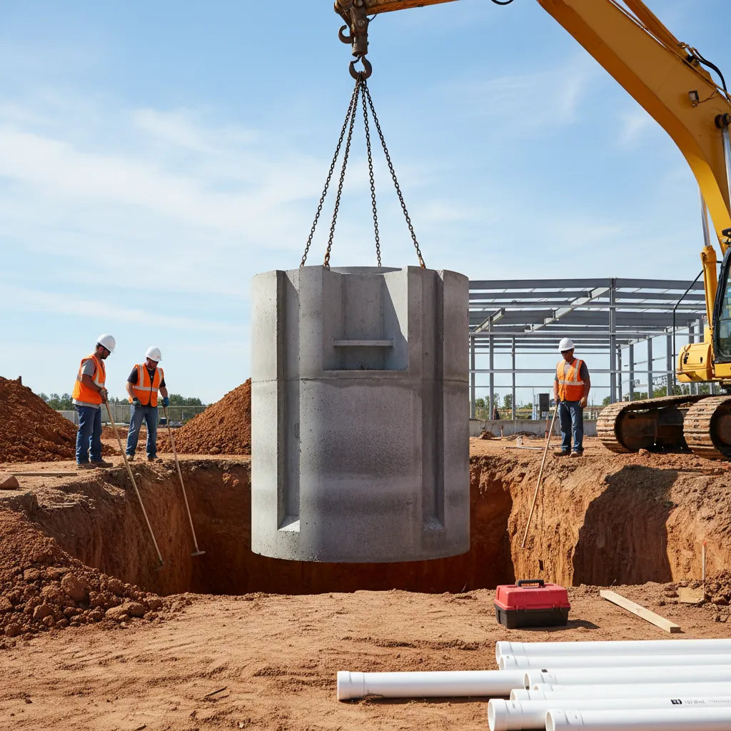 commercial septic tank installation square